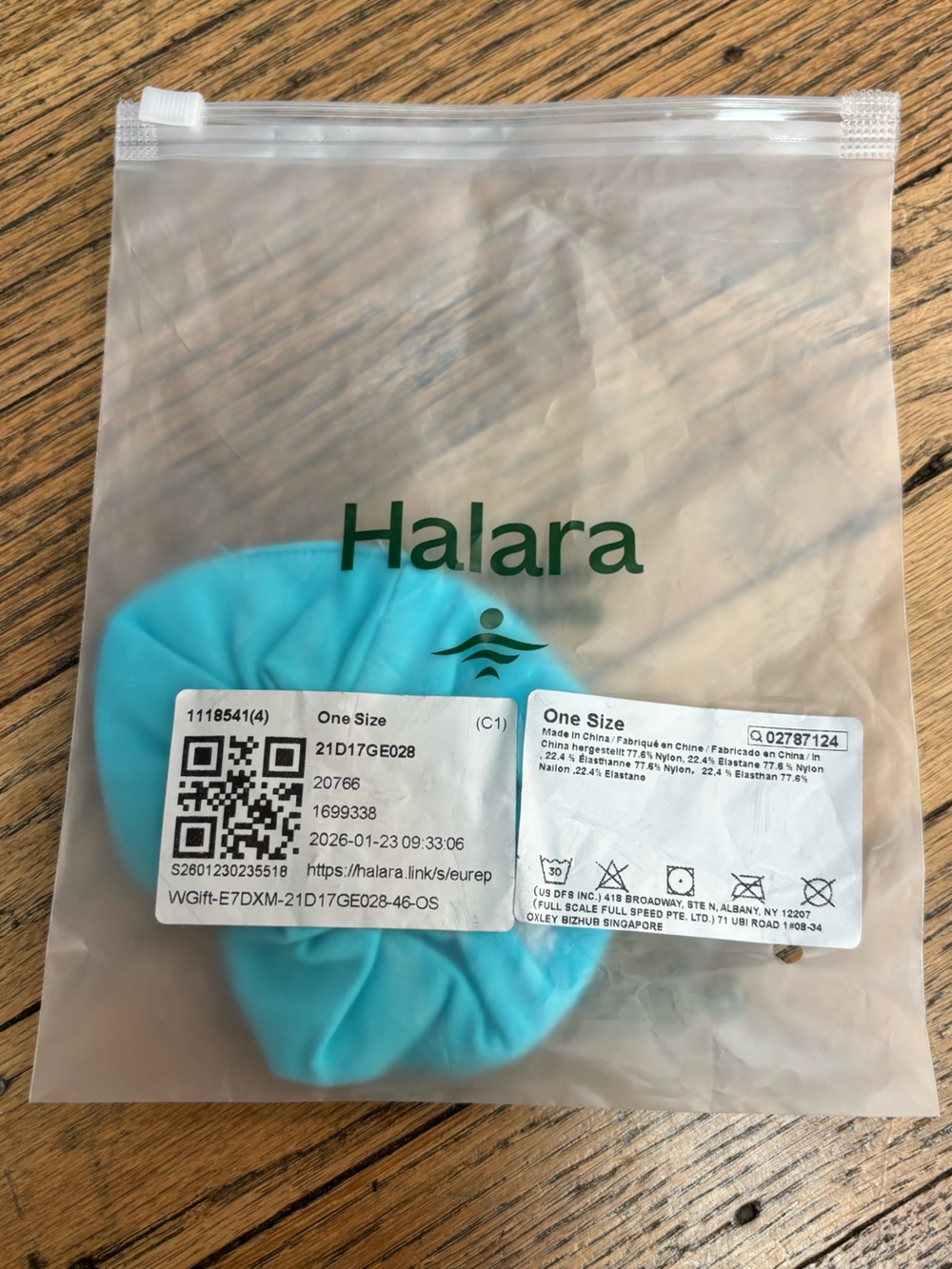 HALARA Turquoise Blue Fabric Hair Tie
